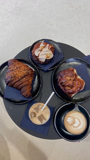Almond croissant, apple cinnamon Danish, cardamom bun  at Margo's Amsterdam Bellamy - Oud-West in Amsterdam