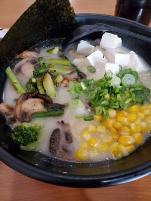 The vegan ramen was fully loaded and super good at Kumo in Carlisle