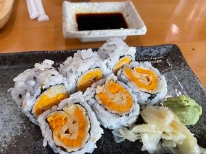 Sweet potato roll (no oyster sauce) at Kumo in Carlisle