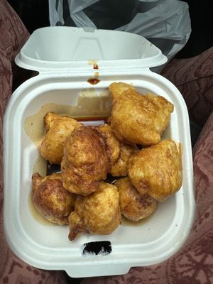 Fried dessert, flavorful sauce, light and not to sweet.   at Tantay in Lansing