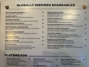 Menu 2  at Puttshack in Addison