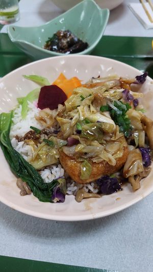 Tofu frito recheado at Koufu in Sao Paulo