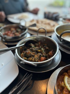 Spinach and potatoe  at Sunam in Kenilworth