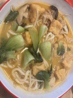 Tofu and udon noodles  at Malatang Express in Durham