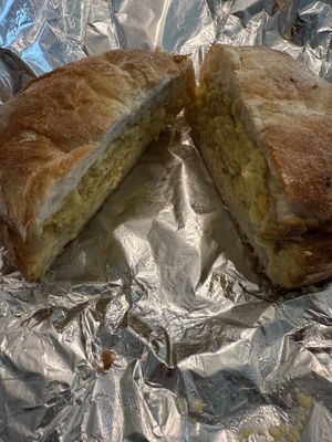 Vegan egg and cheese breakfast sandwich   at Filoncino Cafe  in Red Bank