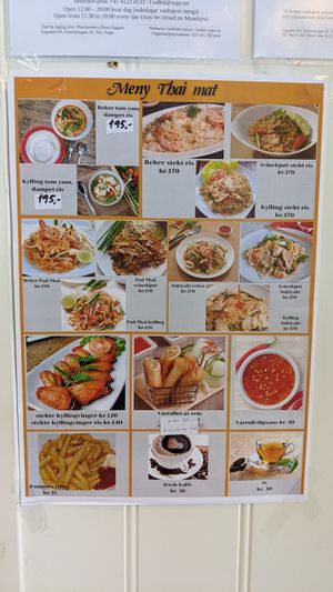 Menu/meny at Godbit in Vik I Sogn