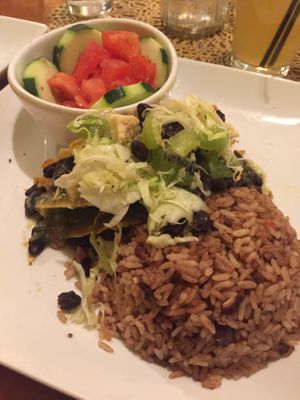 Black bean tacos with kiwi salsa. Highly recommend! at Evelyn and Olive - Delivery only in Memphis