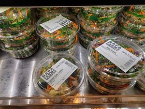 Prepared vegan salads, more than this available at SFO - Napa Farms Market - T2 Gate D & International TG Gate G3 in San Francisco