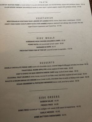 Menu July 2024  at The Tavern Bar & Restaurant in Westport