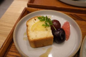 Fruit and Pound Cake (Japanese-style vegan breakfast) at Hotel Mazarium in Morioka
