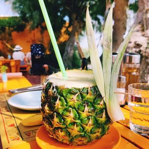 pina colada  !!! at Tranquilo in Santorini