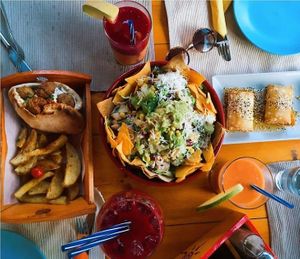 falafel  and mexican  salad at Tranquilo in Santorini