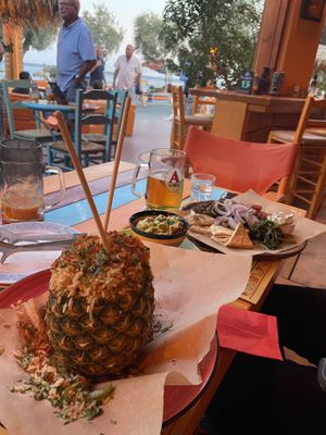 Vegan fried rice   at Tranquilo in Santorini