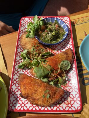empanadas   at Tranquilo in Santorini