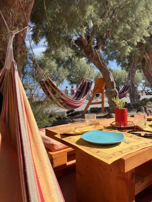 seating area   at Tranquilo in Santorini