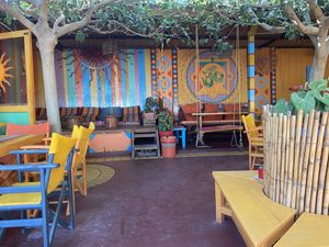 Restaurant - back area   at Tranquilo in Santorini