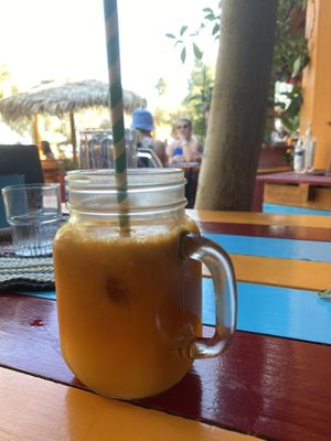 B caroteno (juice: carrot, ginger, apple)   at Tranquilo in Santorini