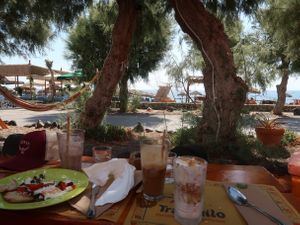 Vegan tower (from the right)  at Tranquilo in Santorini