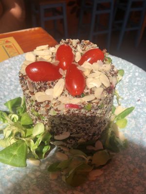 Quinoa salad at Tranquilo in Santorini