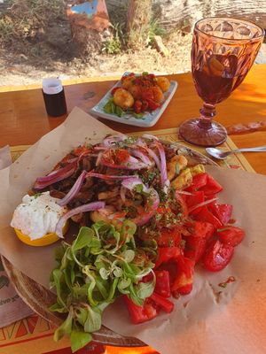 Mushroom gyro at Tranquilo in Santorini