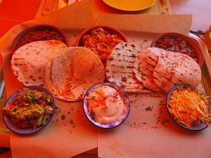 Vegan tacos at Tranquilo in Santorini