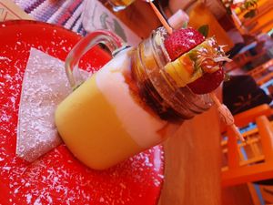 Coco piña dessert at Tranquilo in Santorini