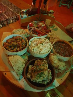 Greek thali at Tranquilo in Santorini