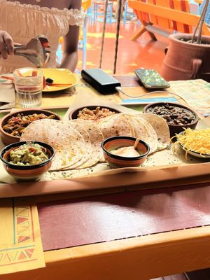 Vegan tacos  at Tranquilo in Santorini