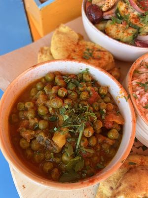 Peas and Zucchini   at Tranquilo in Santorini