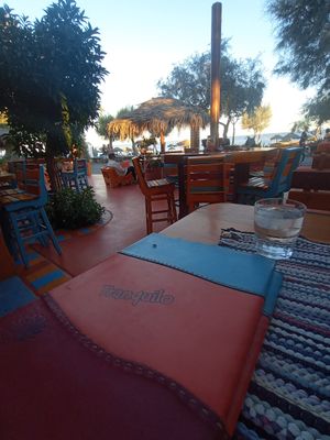 Menu at Tranquilo in Santorini