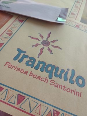 Logo at Tranquilo in Santorini