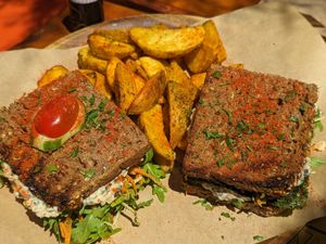 Vegan sandwich at Tranquilo in Santorini