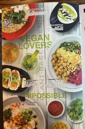 Vegan options  at JINYA Ramen Bar in Canoga Park