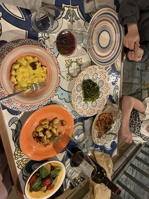 Beautiful selection of food  at Cantina Lamadè in Salerno