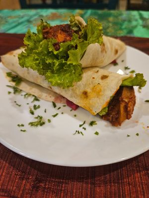 Vegan shawarma wraps at Ubuntu Eat in Phuket