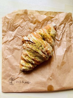 Pistachio croissant   at Puck & Pollen in Sheffield