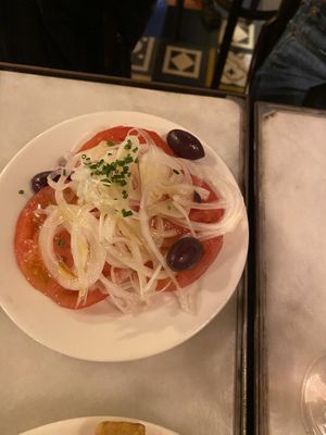 Tomato salad   at Restaurante Tantarantana in Barcelona