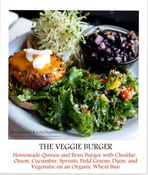 Sprouts Veggie Burger!  at Sprouts Cafe in Gastonia