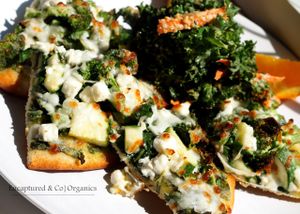 Their Green Pizza with Basil Pesto, Broccoli, Zucchini, Spinach, and Swiss Chard from their own garden is one of the best things you'll eat! Topped with Feta, Romano, and Mozzarella Cheeses and you have a perfect pizza!  at Sprouts Cafe in Gastonia