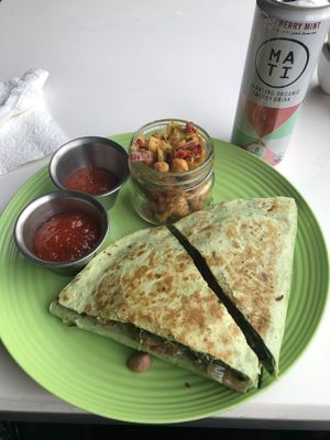 Jackfruit  quesadillas at Sprouts Cafe in Gastonia