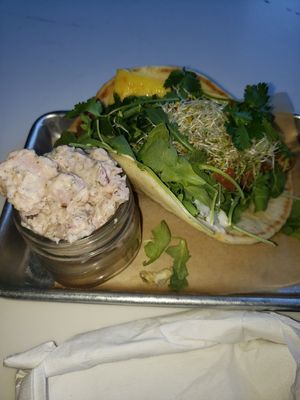 The special with the potato salad at Sprouts Cafe in Gastonia