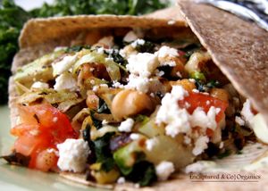 Grilled Garbanzo Bean & Veggie Wrap!  at Sprouts Cafe in Gastonia