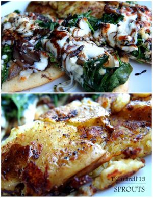  Caramelized Onion Gorgonzola & Spinach Pizza!  at Sprouts Cafe in Gastonia