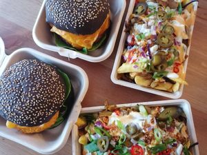 Burgers & loaded fries at Vegan Burger Brothers - Cloud Kitchen in Groningen