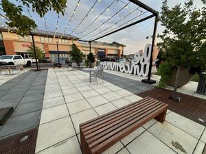 Lots of fun outdoor space right out front   at Nautical Bowls in Geneva