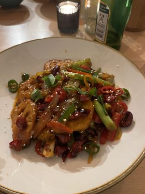 Lotus flower Szechuan  at Kamala Vegan in Berlin