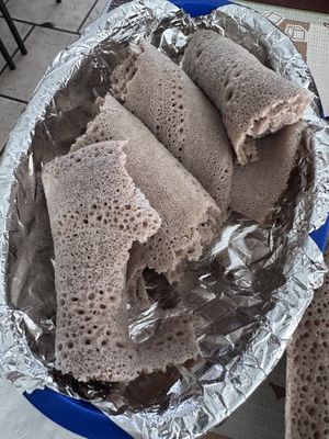 Injera  at Marhaba Eritrean and Ethiopian Cuisine and Market in Amarillo