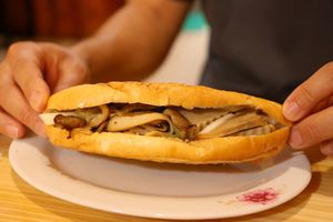 banh mi at Hem Vegan in Hanoi