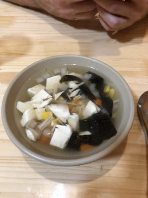Miso soup. DONT order it, it’s super ridiculously bland.   at Hem Vegan in Hanoi