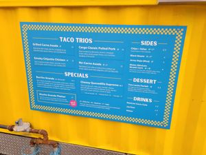 Menu at Cargo Cantina in North Kansas City